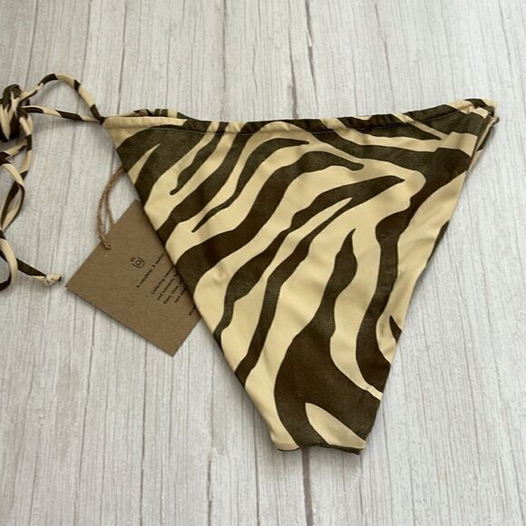 NWT Stone Fox Swim River Bikini Bottom in Earth Zebra - Picture 6 of 9